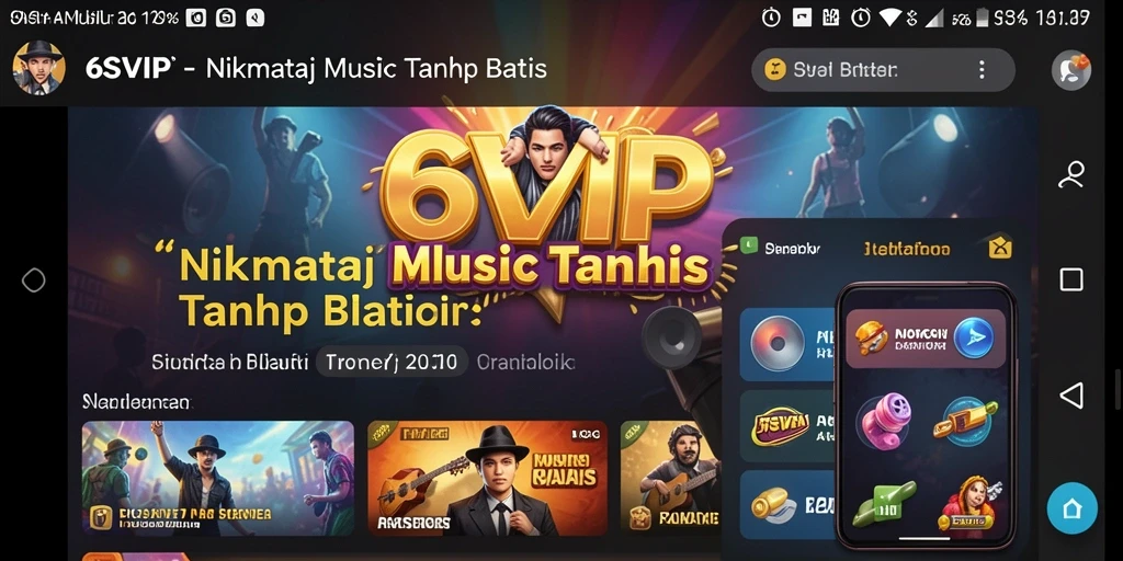 Screenshot gameplay 6SVIP menampilkan antarmuka musik yang menarik.