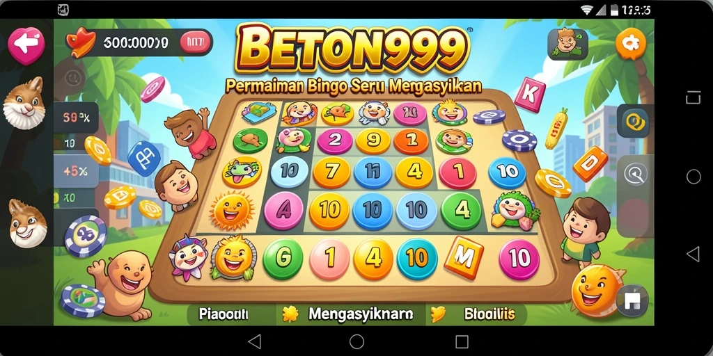 Tampilan gameplay seru dari BETON999, aplikasi Bingo yang menghibur.