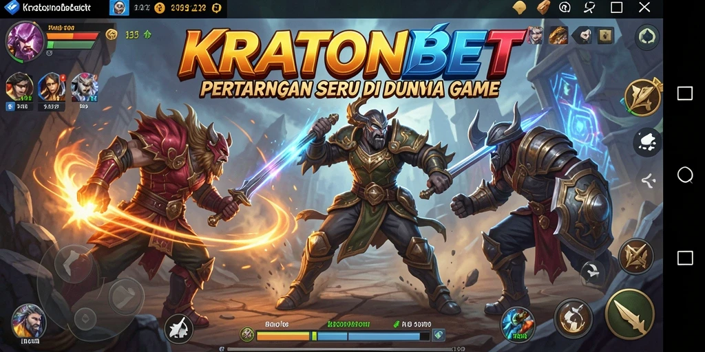 Screenshot KRATONBET menampilkan aksi pertarungan yang mendebarkan.