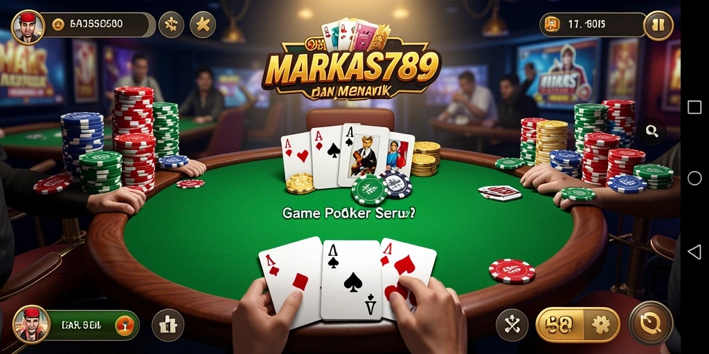 Tampilan menarik dari gameplay Poker yang menegangkan.
