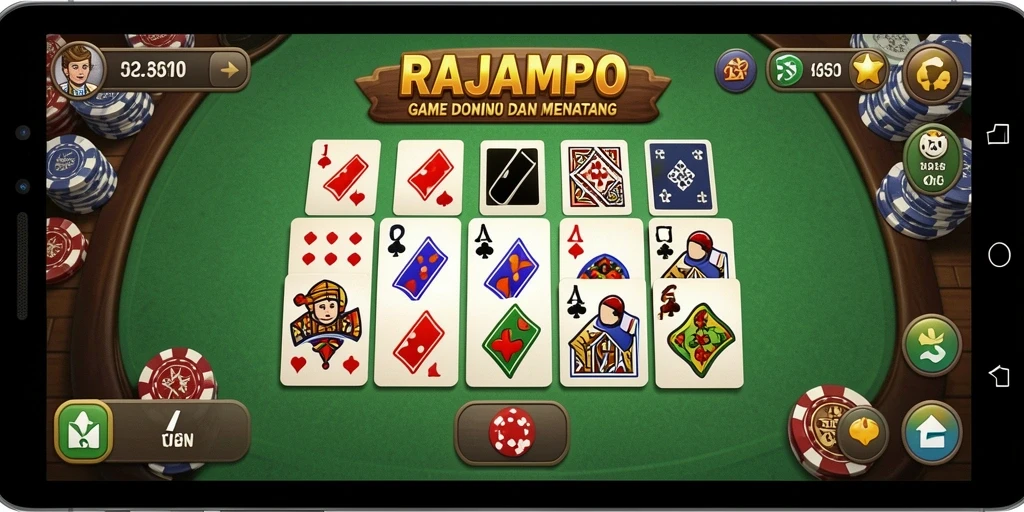 Tampilan gameplay menegangkan dari RAJAMPO yang menarik dan interaktif.