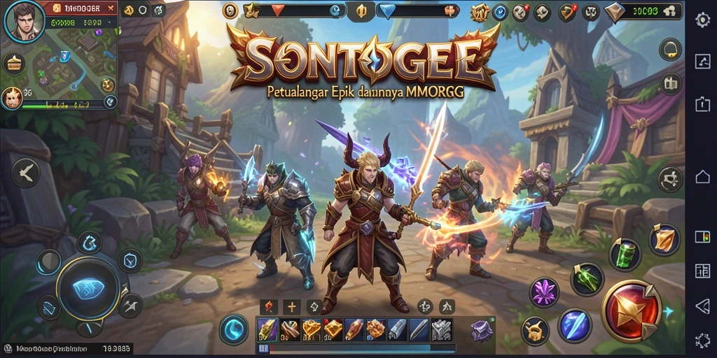 Tampilan gameplay epik dalam <strong>SONTOGEL</strong> dengan suasana petualangan yang mendebarkan.