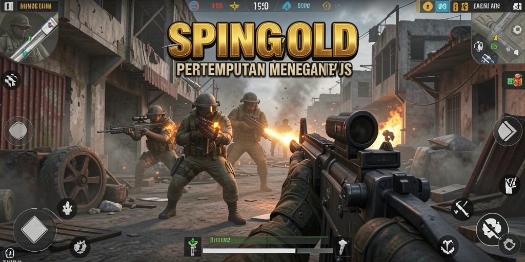 Tampilan gameplay yang intens dan seru di SPINGOLD.
