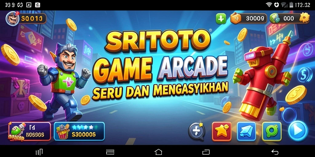 Tampilan gameplay SRITOTO yang dinamis dan penuh warna.