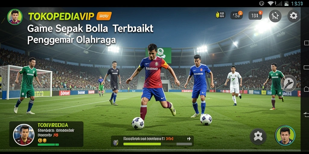 Screenshot gameplay TOKOPEDIAVIP yang menunjukkan aksi seru di lapangan.